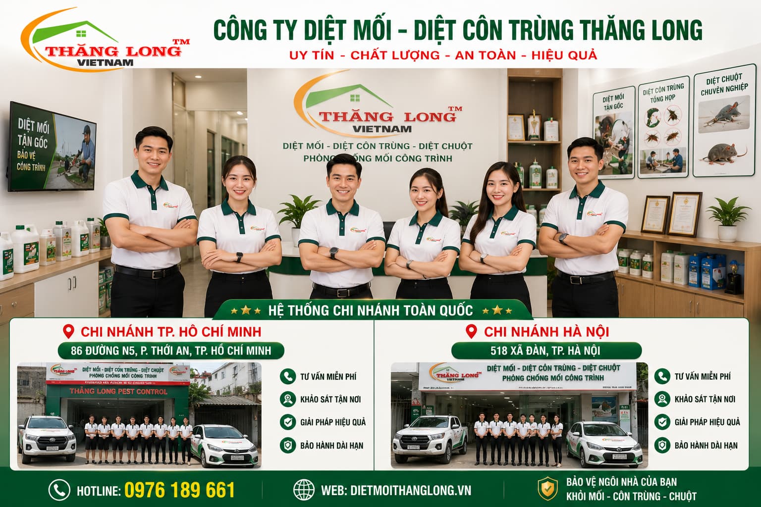 Nhân viên tư vấn diệt mối côn trùng Thăng Long