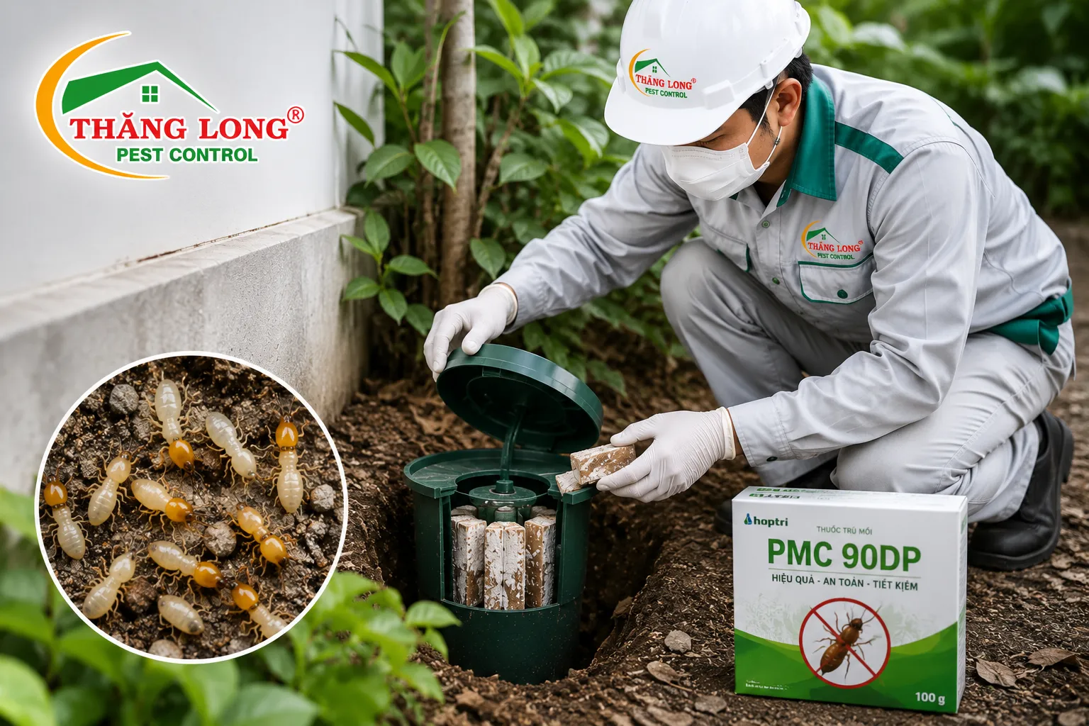Diệt mối bằng hộp nhử Quảng Ninh