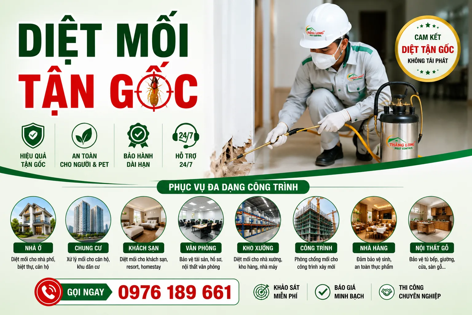 Kỹ thuật viên diệt mối Quảng Ninh